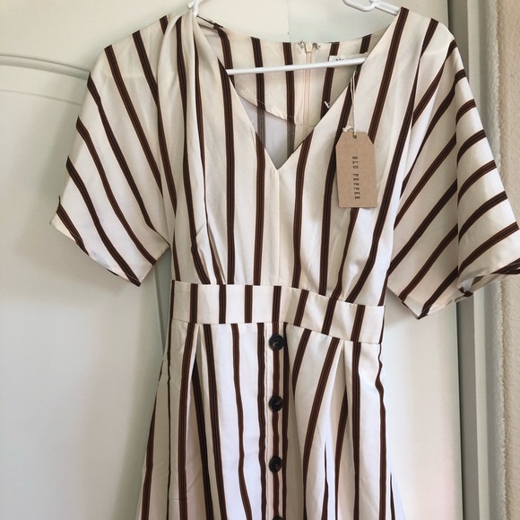 NWT- BluPepper Stripe Dress - Picture 3 of 3